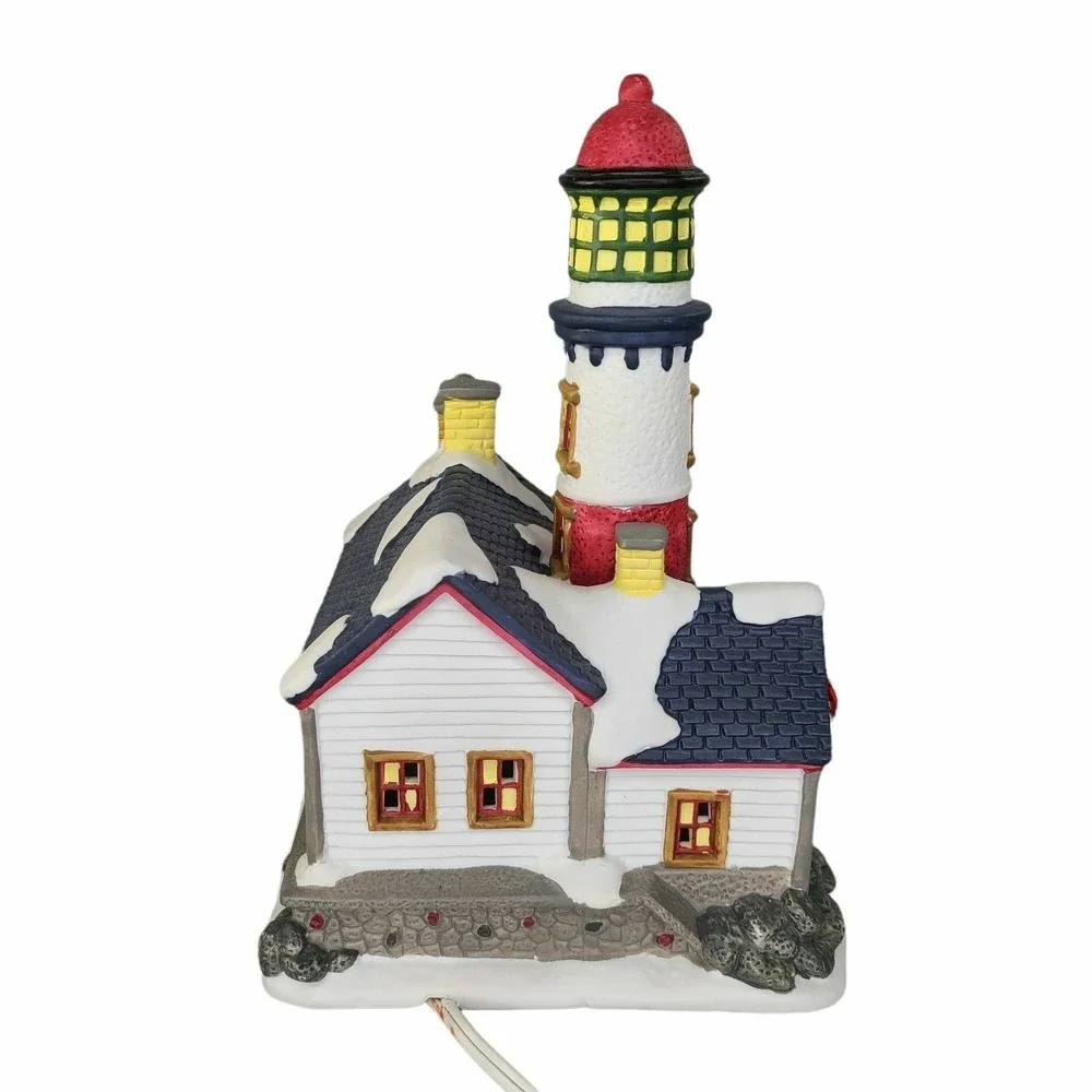 St Nicholas Square Lighthouse Village 1997 Vintage Lights Detailed Original Box